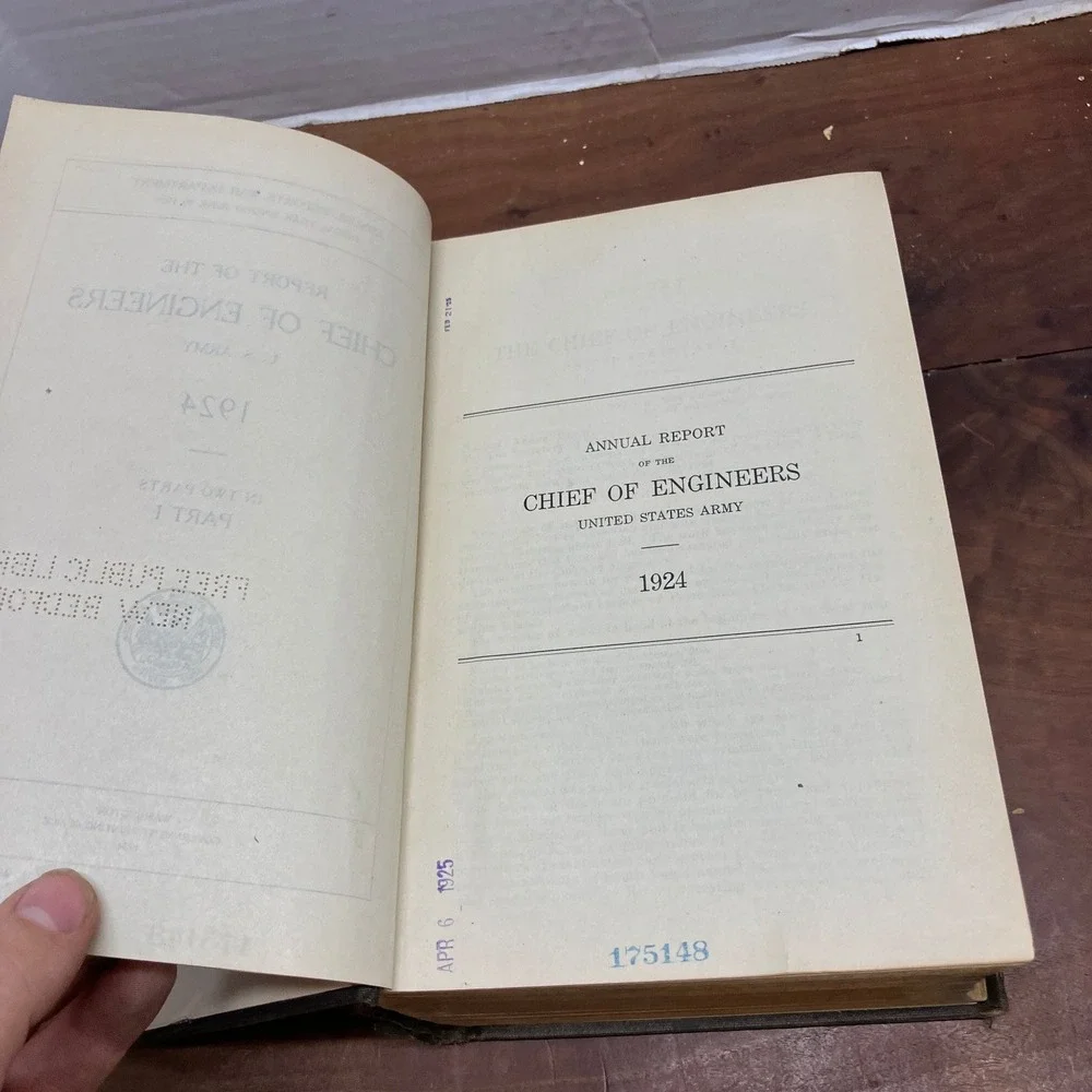 Annual Report Chief Engineers US Army 1924 Part 1 War Dept GPO History